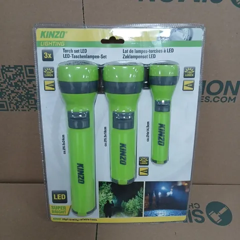 KINZO LED TORCH SET – 3 PACK, CAMPING / OUTDOOR LIGHTING