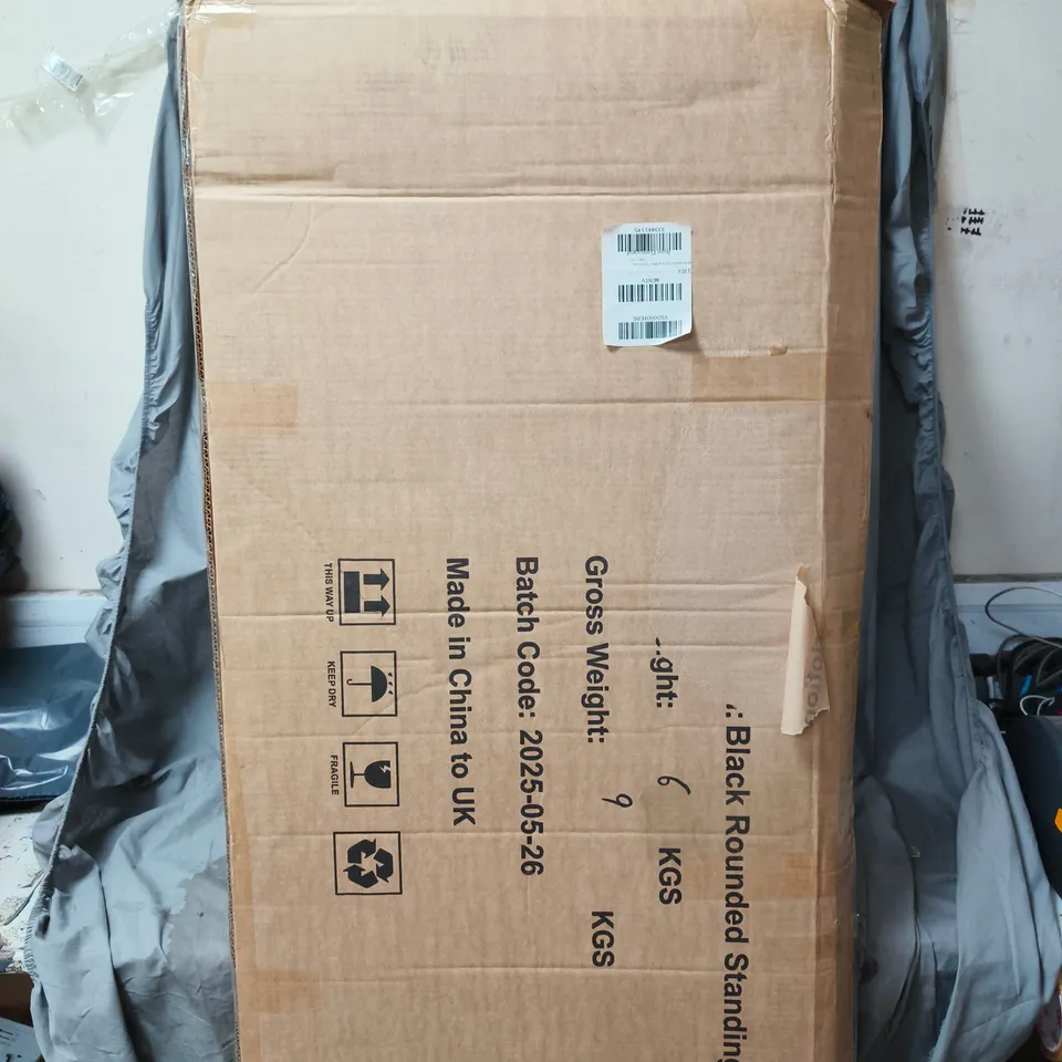 BLACK ROUNDED STANDING MIRROR 45X160CM