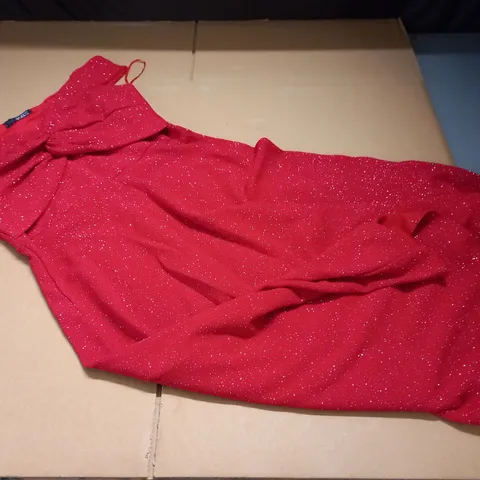 QUIZ RED GLITTER DRESS - GB 12