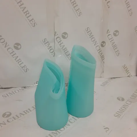 BLUE SILICONE WATER POUCHES X 5 DIFFERENT SIZES