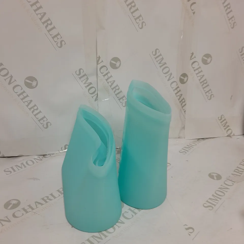 BLUE SILICONE WATER POUCHES X 5 DIFFERENT SIZES