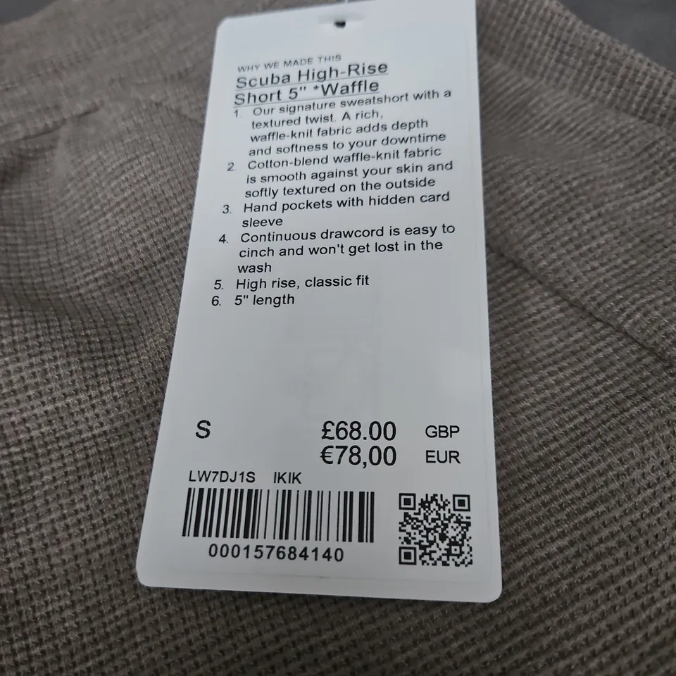 LULULEMON SCUBA HIGH-RISE SHORT 5" WAFFLE-KNIT – WOMEN'S SHORTS, SIZE S