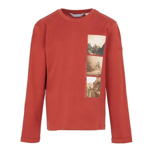 BRAND NEW REGATTA KIDS WENBIE III LONG SLEEVE T-SHIRT IN RED OCHRE SIZE UK 15-16 YEARS