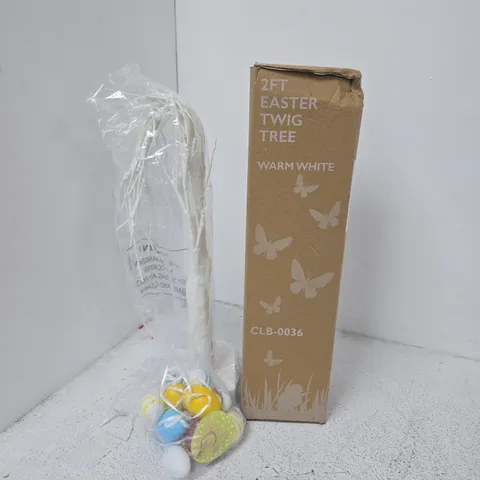 BOXED 2FT EASTER TWIG TREE IN WARM WHITE