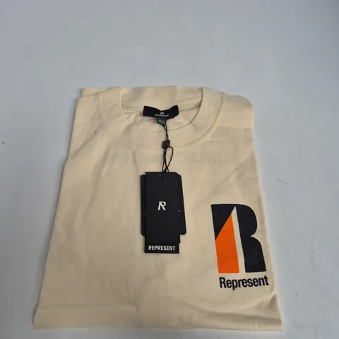 REPRESENT DECADE OF SPEED T-SHIRT – CREAM, UK SIZE L