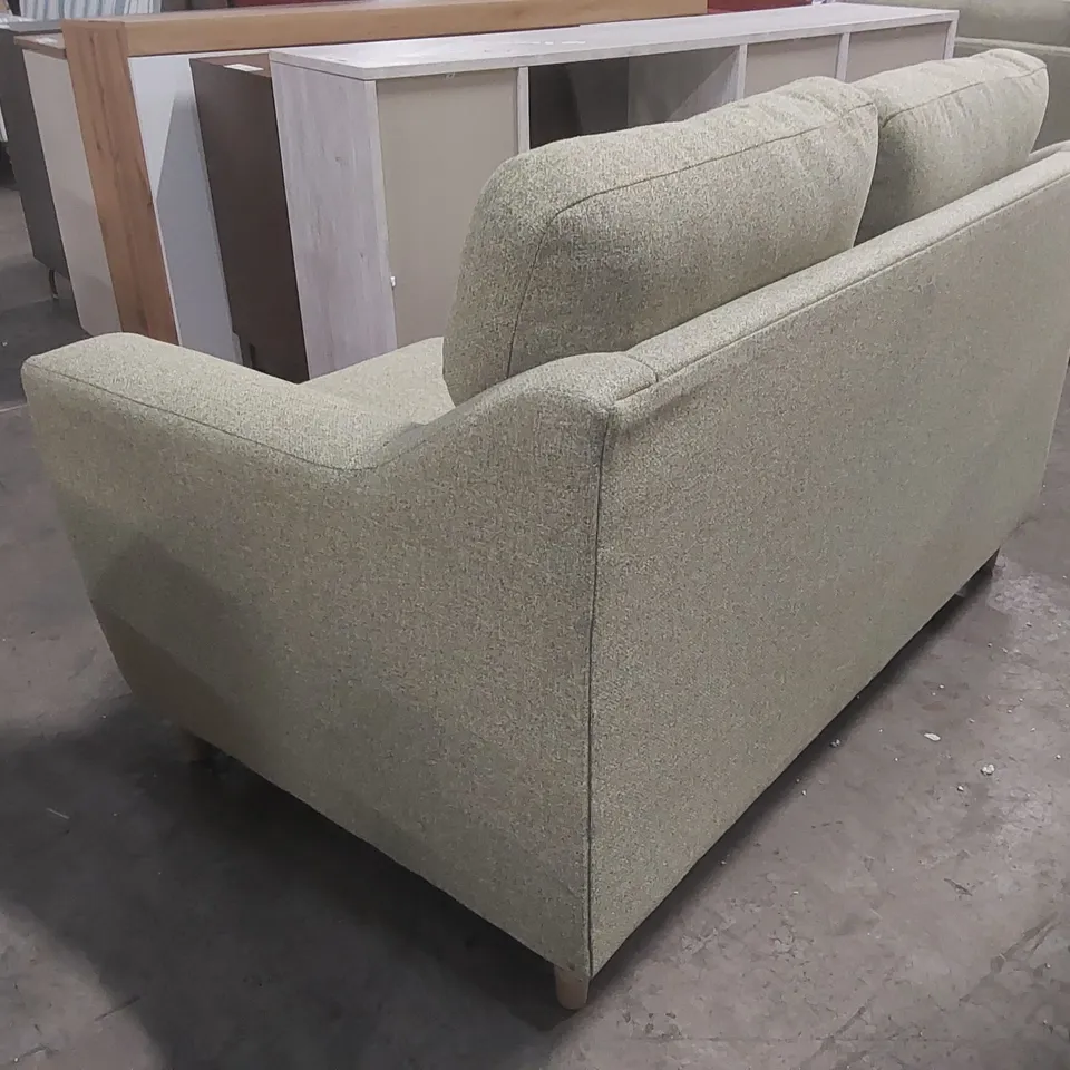 QUALITY DESIGNER ESPITIA 2 SEATER FABRIC UPHOLSTERED SOFA IN SAGE