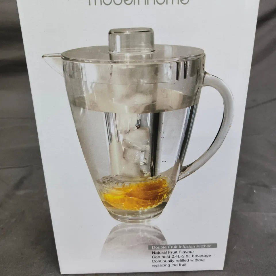 BOXED MODERN HOME DOUBLE FRUIT INFUSION PITCHER