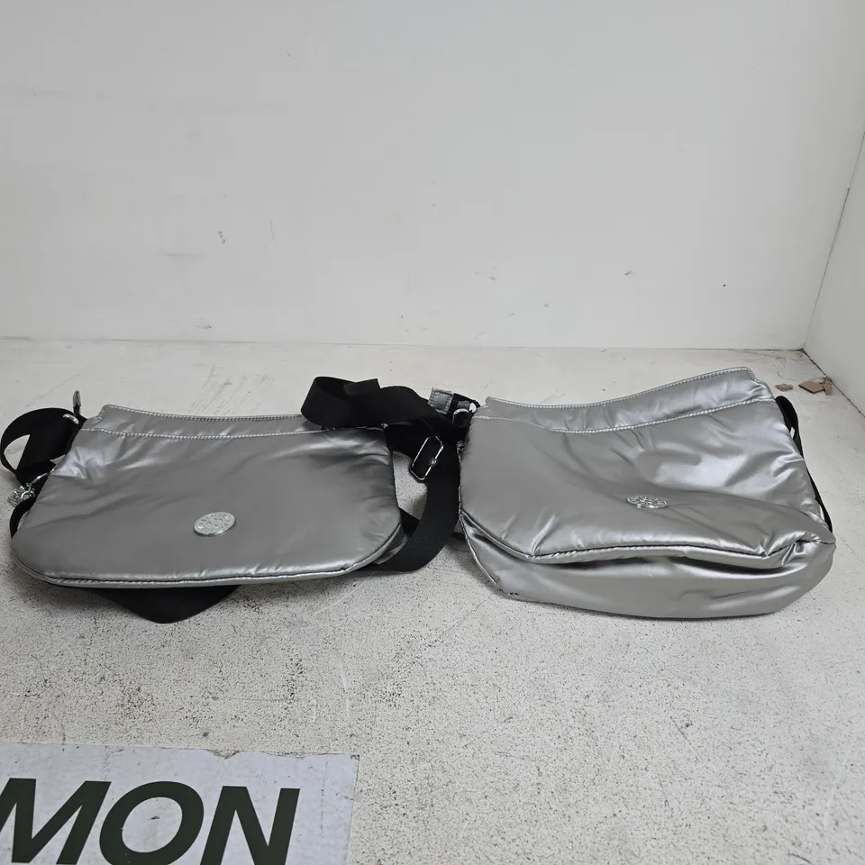 2 X KIPLING IVETA CROSSBODY BAG SILVER