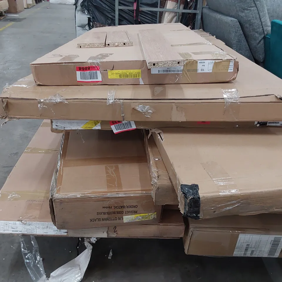 PALLET OF ASSORTED BOXED FURNITURE PARTS 