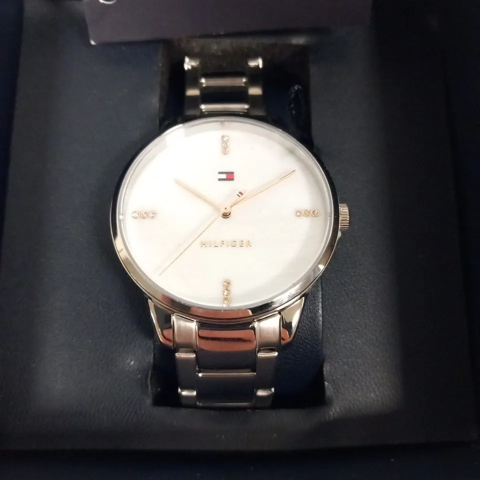 BOXED TOMMY HILFIGER MOP LADIES WRIST WATCH