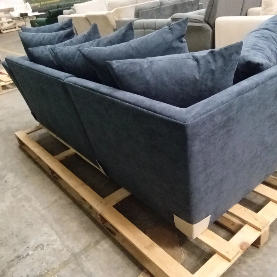 DURY FABRIC CORNER GROUP SCATTER BACK SOFA - BLUE RRP £999