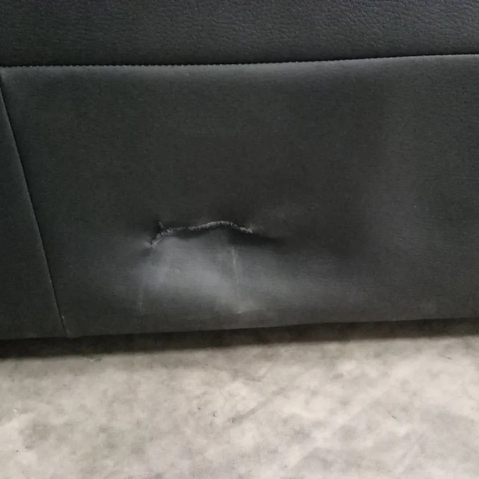 BRADY 100% PREMIUM LEATHER 3 SEATER SOFA - BLACK RRP £1049