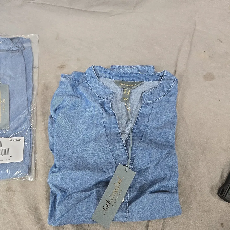 RUTH LANGFORD DENIM SHIRT – BLUE, UK 10 (US 6, DE 38) – WOMEN'S
