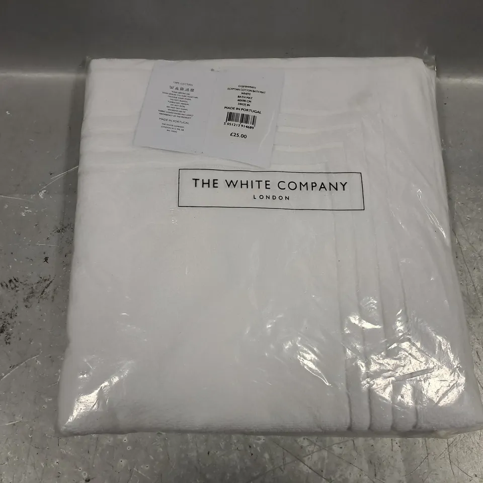 THE WHITE COMPANY EGYPTIAN COTTON BATH MAT IN WHITE