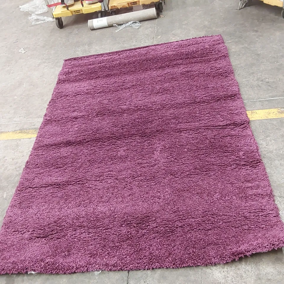 JAZZ SHAGGY PLUM RUG - 160 x 230cm 