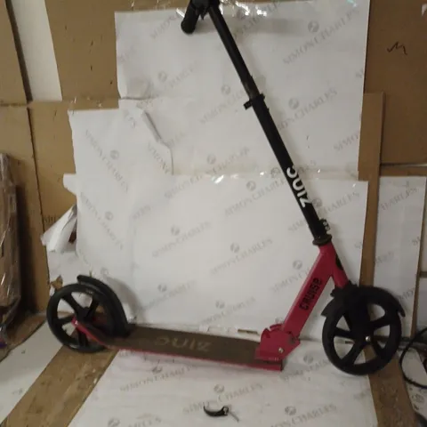 ZINC BIG WHEELED FOLDING CRUISE SCOOTER - RED