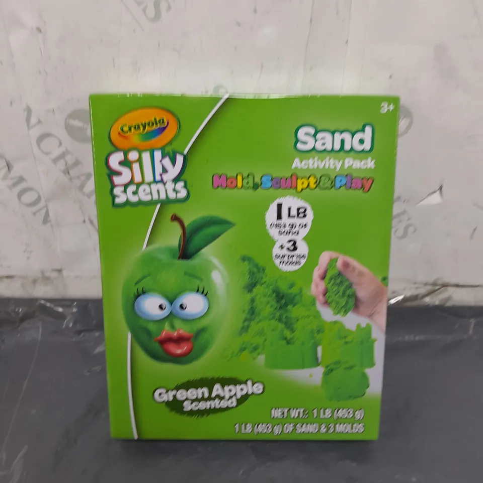 CRAYOLA - SILLY SCENTS - SAND ACTIVITY PACK- GREEN APPLE SCENTED