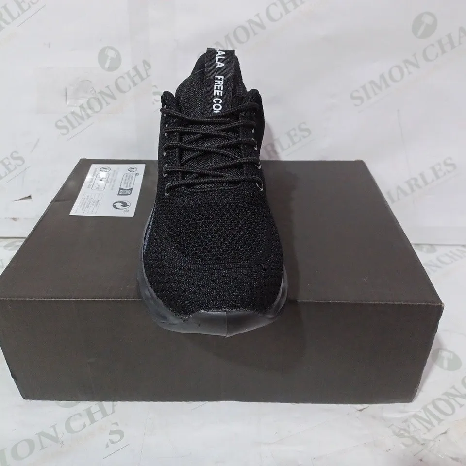 BOXED PAIR OF COOLALA FREE SNEAKERS IN BLACK EU SIZE 39