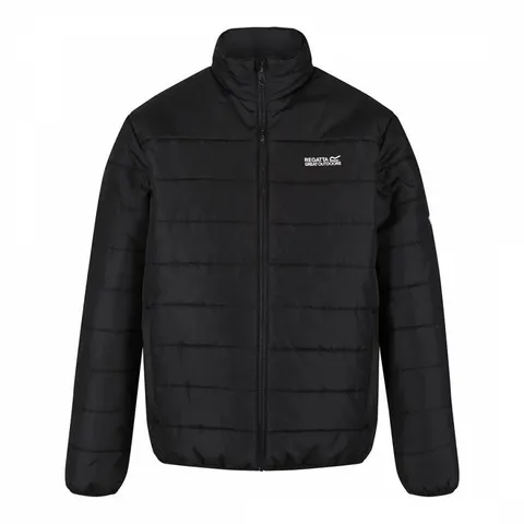 BRAND NEW REGATTA MENS ANDRELL QUILTED PADDED JACKET IN ASH/BLACK SIZE L