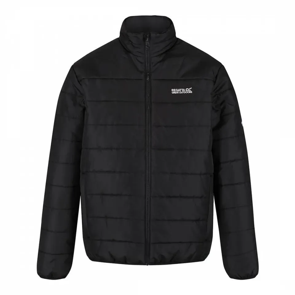 BRAND NEW REGATTA MENS ANDRELL QUILTED PADDED JACKET IN ASH/BLACK SIZE M