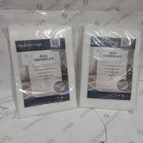 2 RUG UNDERLAYS 120/180CM