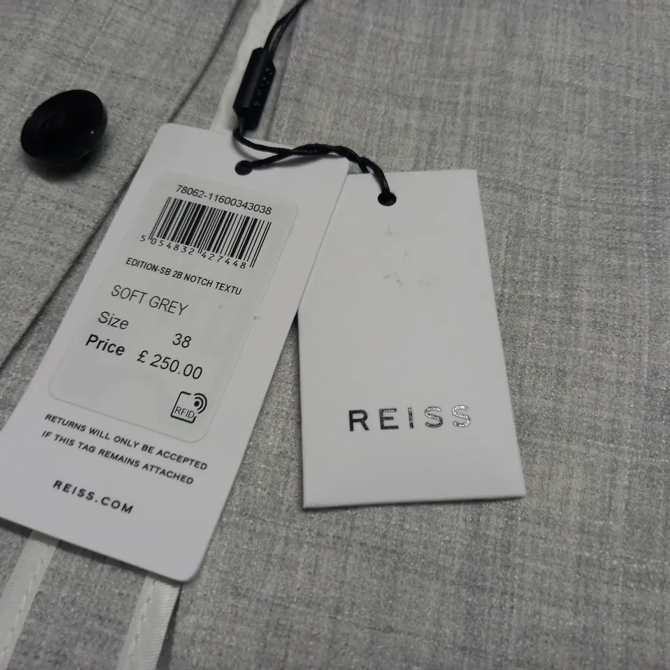 REISS SOFT GREY SUIT JACKET - SIZE 38