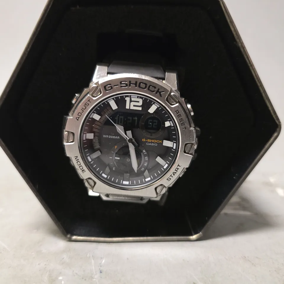 BOXED CASIO G-SHOCK G-STEEL CARBON CORE GUARD 50MM SOLAR WATCH