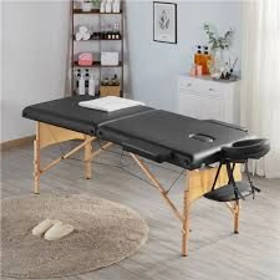 BOXED 213CM RECTANGULAR ADJUSTABLE FOLDING TABLE - BLACK (1 BOX)