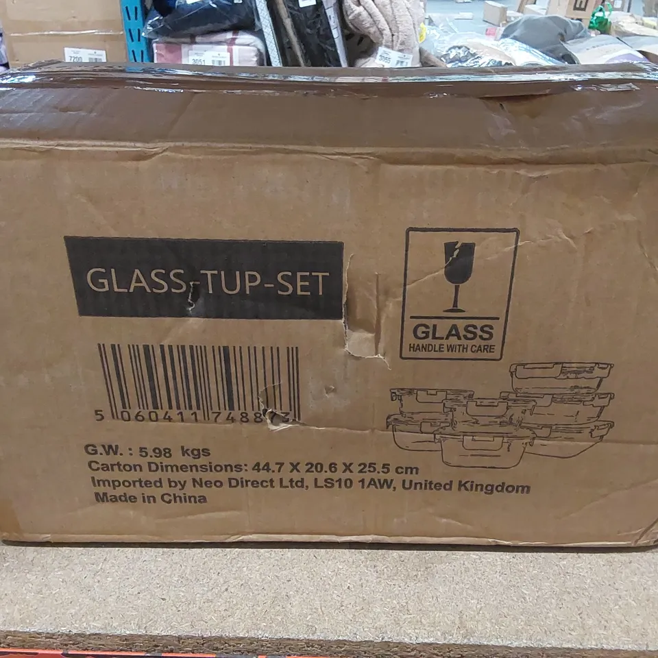 BOXED NEO GLASS TUPPERWARE SET (1 BOX)