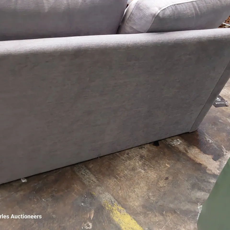 QUALITY BRITISH DESIGNER G PLAN HATTON FORMAL BACK TWO SEATER SOFA MONTILLA SMOKE FABRIC 