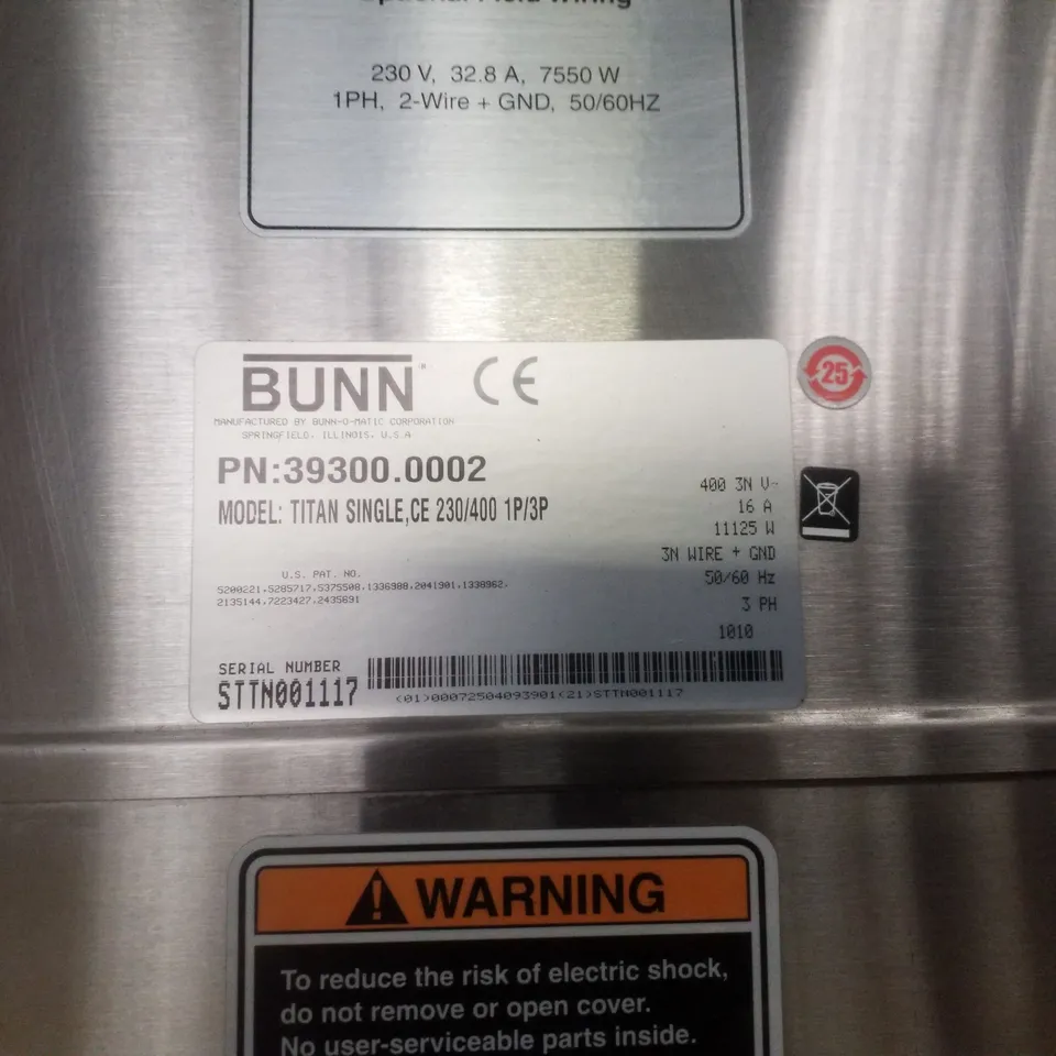 BUNN TITAN SINGLE COFFEE BREWER