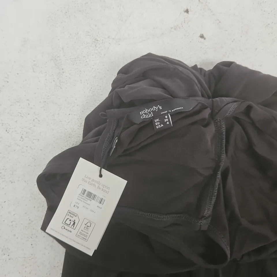 UK 8 NOBODY'S CHILD ASHTON JUMPSUIT – BLACK (EU 36, USA 4)