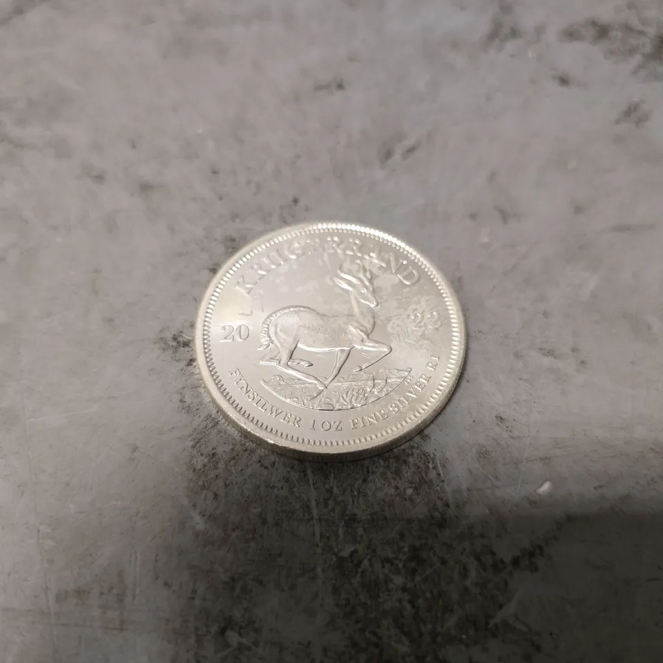 2022 SOUTH AFRICAN 1OZ SILVER KRUGERRAND COIN 