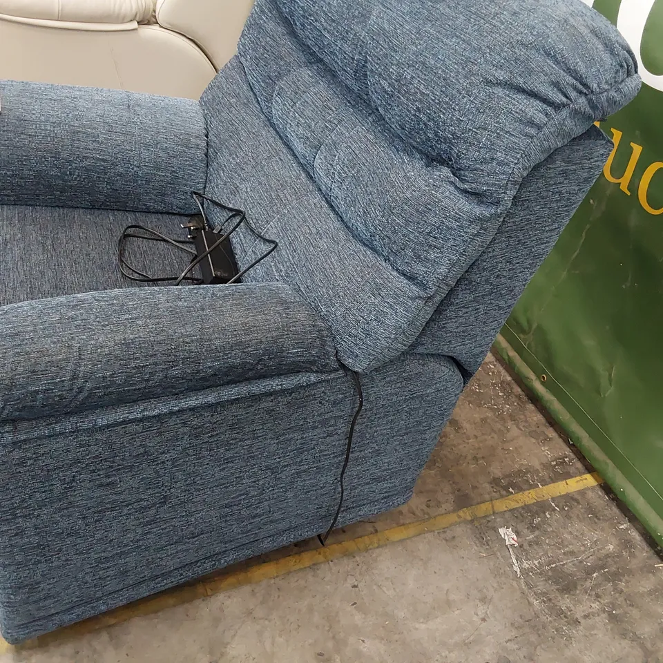 QUALITY BRITISH DESIGNER G PLAN MALVERN POWER RECLINING EASY CHAIR REEF MIDNIGHT FABRIC 