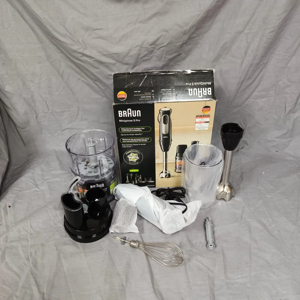 BOXED BRAUN MULTIQUICK 5 PRO HAND BLENDER - BLACK