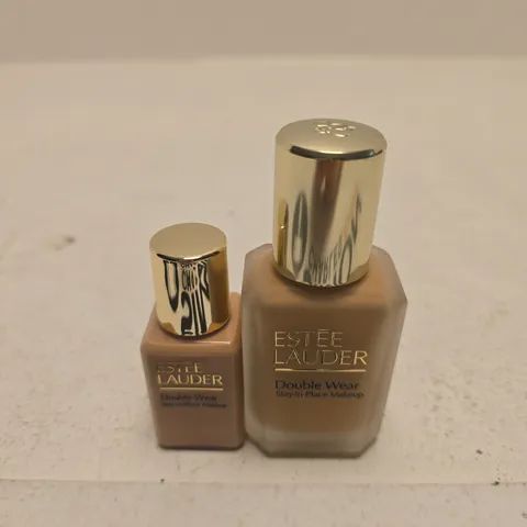 ESTΓE LAUDER DOUBLE WEAR STAY-IN-PLACE MAKEUP FOUNDATION β 2 BOTTLES SHADES 3N1 IVORY BEIGE AND 2C2 PALE ALMOND