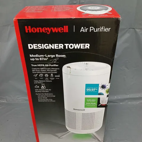 BOXED HONEYWELL AIR PURIFIER DESIGNER TOWER IN WHITE