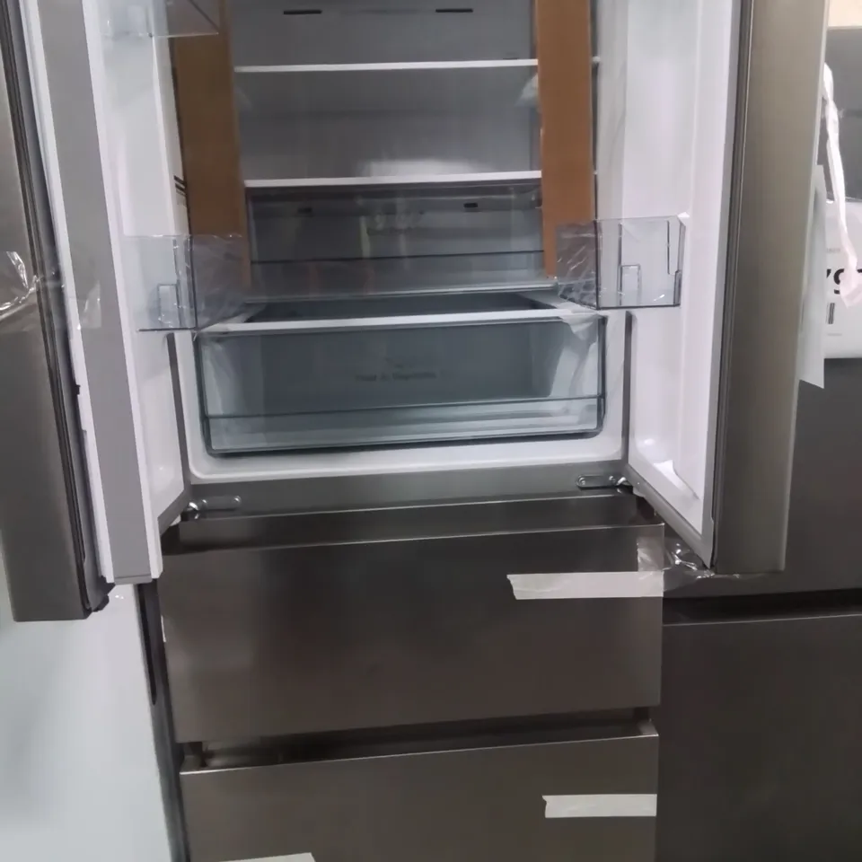 HISENSE RF632N4BCE FREESTANDING AMERICAN DOOR FRIDGE FREEZER, NO FROST, E RATED, SILVER, 69.4D X 70.4W X 200H CM, 485 LITERS [ENERGY CLASS E]