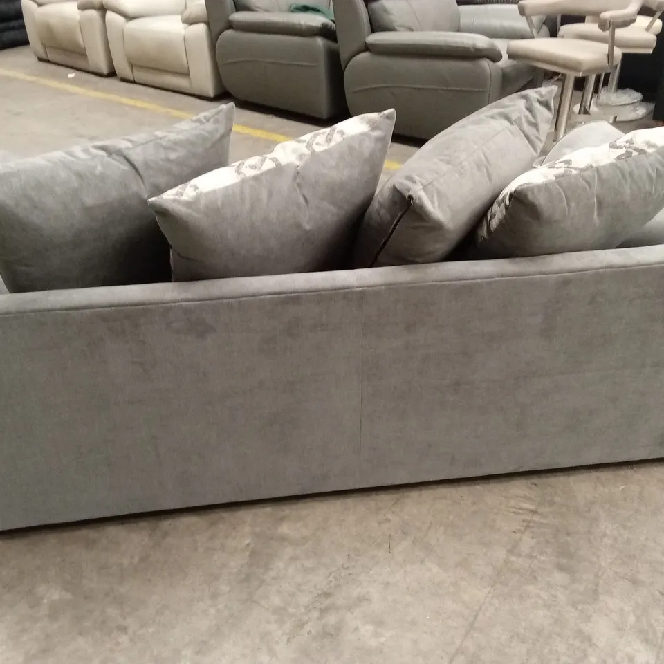 THREE POSTS ARABELLA GREY FABRIC SCATTER-BACK SOFA