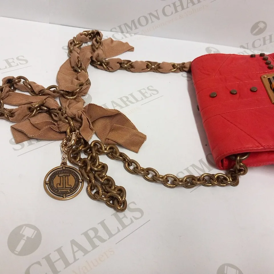 LANVIN POPPY RED SMALL SHOULDER BAG