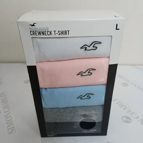 HOLLISTER CREWNECK T-SHIRT BOX OF 5 - LARGE 