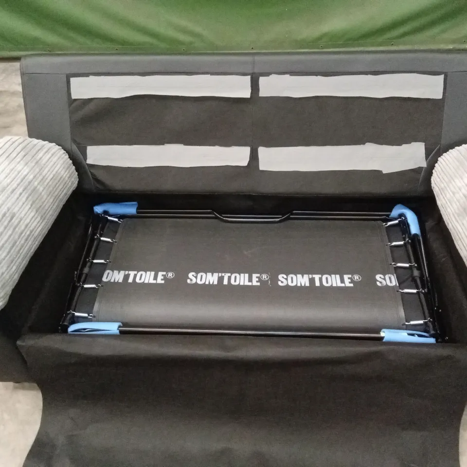 SIENNA FABRIC/FAUX LEATHER HIGH BACK SOFA BED RRP £809