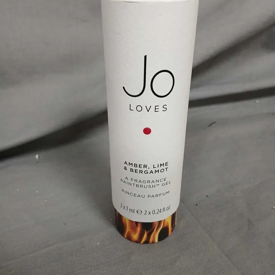 JO LOVES AMBER, LIME & BERGAMOT FRAGRANCE PAINTBRUSH GEL DUO 7ML X2