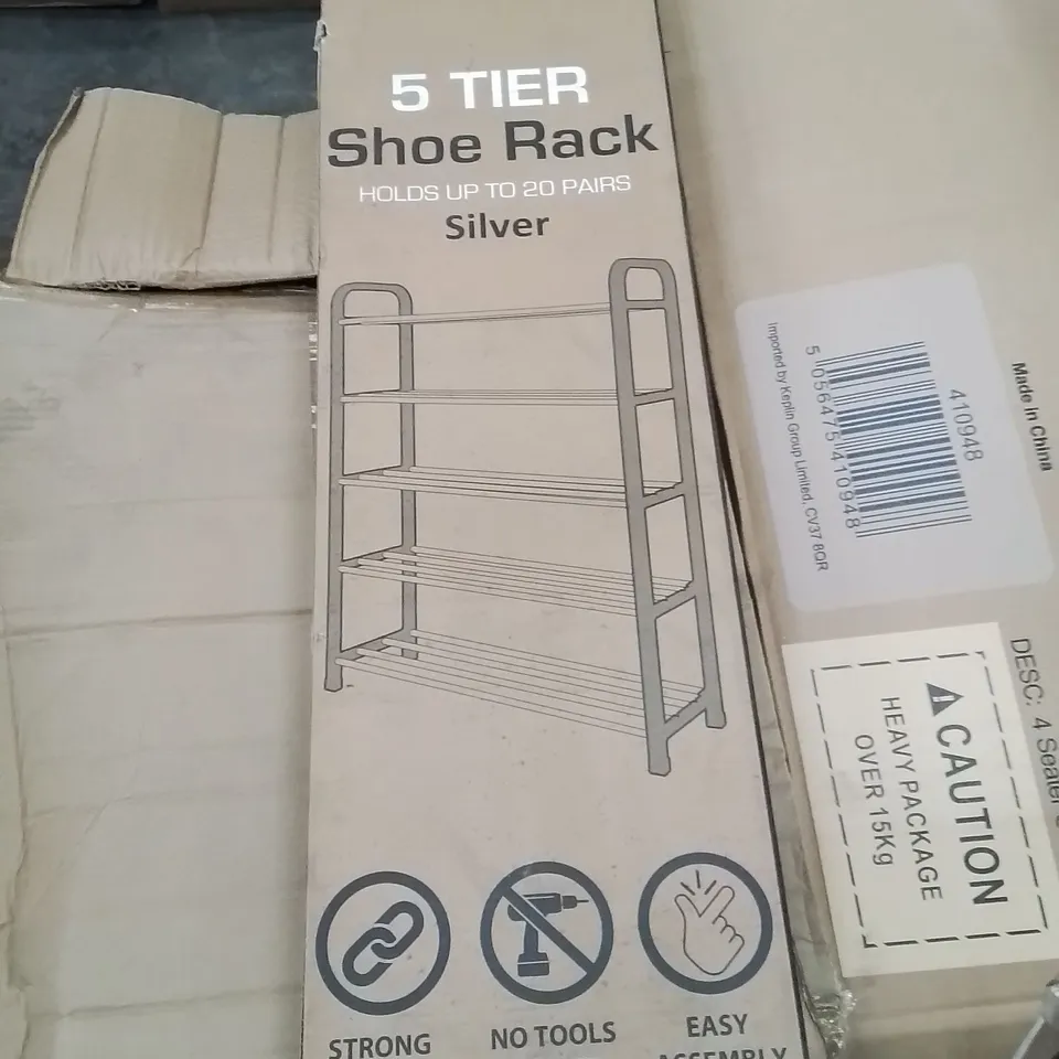 BOXED 5 TIER SHOE RACK