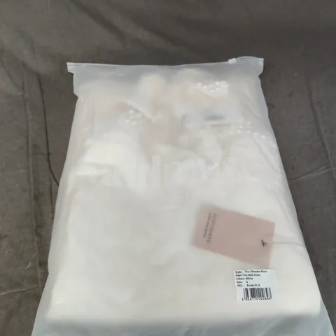 BAGGED ODDMUSE THE ULTIMATE MUSE PEARL TRIM MIDI DRESS - SIZE S