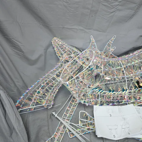 IRIDESCENT LED ANIMAL SCULPTURE WITH REMOTE CONTROL FESTIVE 120CM IRIDESCENT STATEMENT REINDEER NOT TESTED .