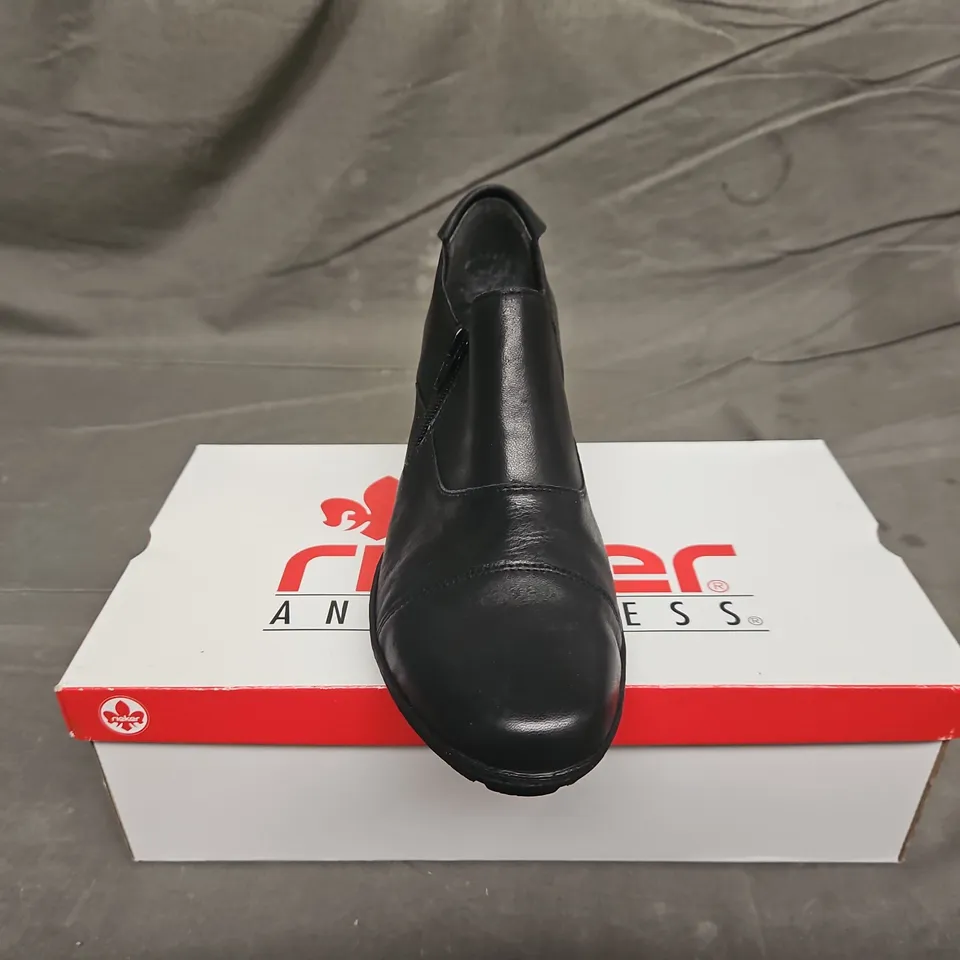 BOXED OF WOMENS RIEKER LEATHER BOOTS - UK SIZE 41