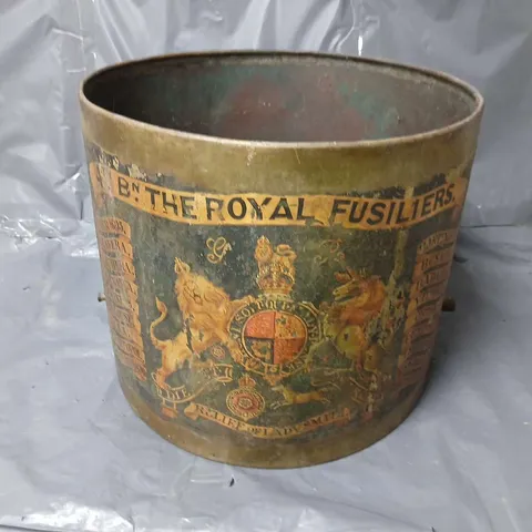 THE ROYAL FUSILIERS SIDE DRUM SHELL