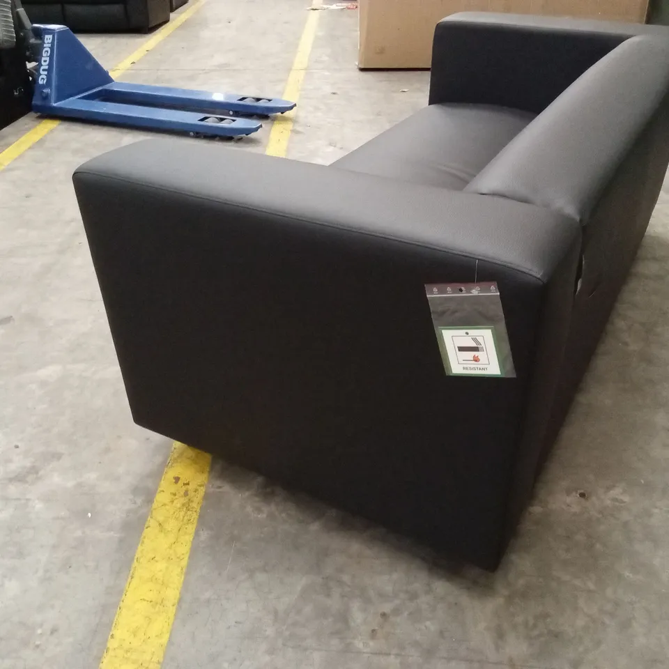 CLARKE 3 SEATER FAUX LEATHER SOFA RRP £349