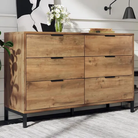 BOXED ROMANA 6-DRAWER CHEST OF DRAWERS (2 BOXES)